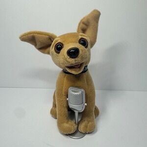 Vintage Taco Bell Chihuahua Plush Dog w/ Microphone Yo Quiero Taco Bell 7" 1990s
